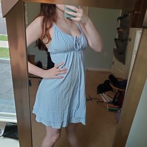Baby blue boho summer dress